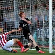 COMEBACK: Callum Morton scores Northampton's third goal to stun Cheltenham at Whaddon Road