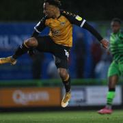 HERO: Nicky Maynard scored the winning goal for Newport County at Forest Green