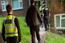 The police raid in Cwmbran this morning