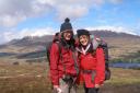 Norman and Jackie Roberts halfway through the trek in Scotland.