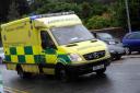 Elderly woman taken to hospital after falling down stairs inside home
