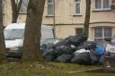Mr Murphy discovered the rubbish bags piled up on Courtybella Terrace in Pillgwenlly on Friday.
