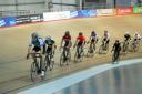 RACE: Cyclists take part in the Cyclone 24 charity cycle race at the Newport Velodrome in aid of homeless charity The Wallich