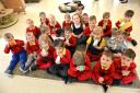 Cefn Fforest Primary school of the week. Nursery class milk time. www.christinsleyphotography.co.uk