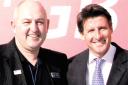 OLYMPIC SPIRIT: First responder Eric Whitlock and London 2012 chairman Lord Coe