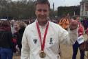 TRIUMPH: Tony Kear after completing the London Marathon