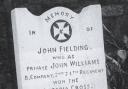 The gravestone of John Fielding, who served as John Williams in the Zulu War at the battle of Rorke’s Drift. Picture: Torfaen Museum.