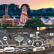 The HowTheLightGetsIn Festival in 2018, and a plan of the site for June\'s event