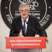 First minister Mark Drakeford speaking at a Welsh Government press conference during the Covid-19 pandemic. Picture: Huw Evans Picture Agency