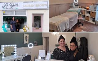 Best friends: Rebekah Hennah (left) and Lauren Brown (right) joined forces to open a new beauty salon in Cwmbran.