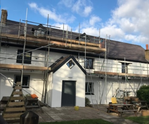 Work at the farmhouse at Greenmeadow Farm in Cwmbran. Picture: Torfaen council.
