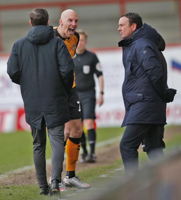 Free Press Series: CELEBRATION: Kevin Ellison hopes to toast another victory in front of Derek Adams in the play-off final