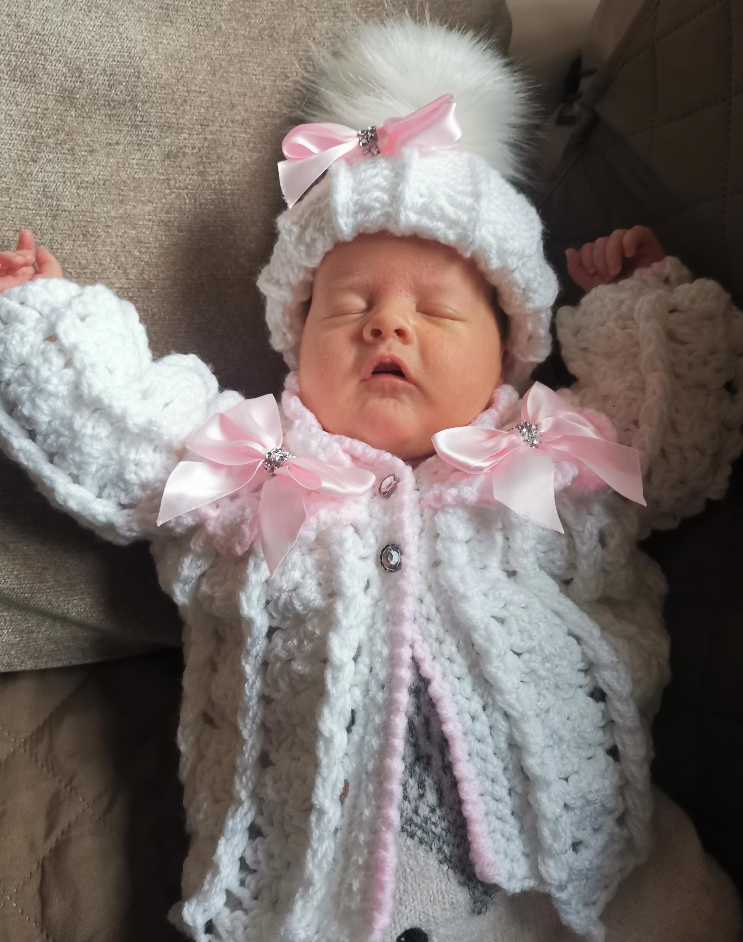 Ava-Lily Harding arrived six weeks early on January 8, 2021 at the Grange University Hospital, near Cwmbran, weighing 9lb 3oz. She had to spend two weeks on the special care baby unit before being allowed home. Mum and dad are Jackie and Martin Harding,