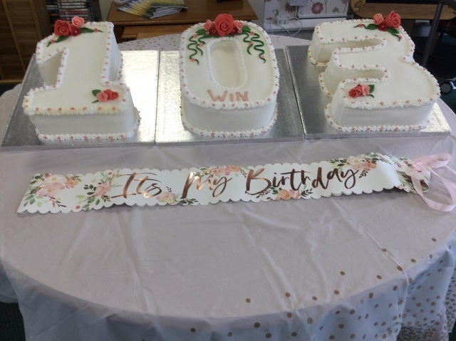 Winifred Williams cake for her 103rd birthday. Picture: Arthur Jenkins Care Home