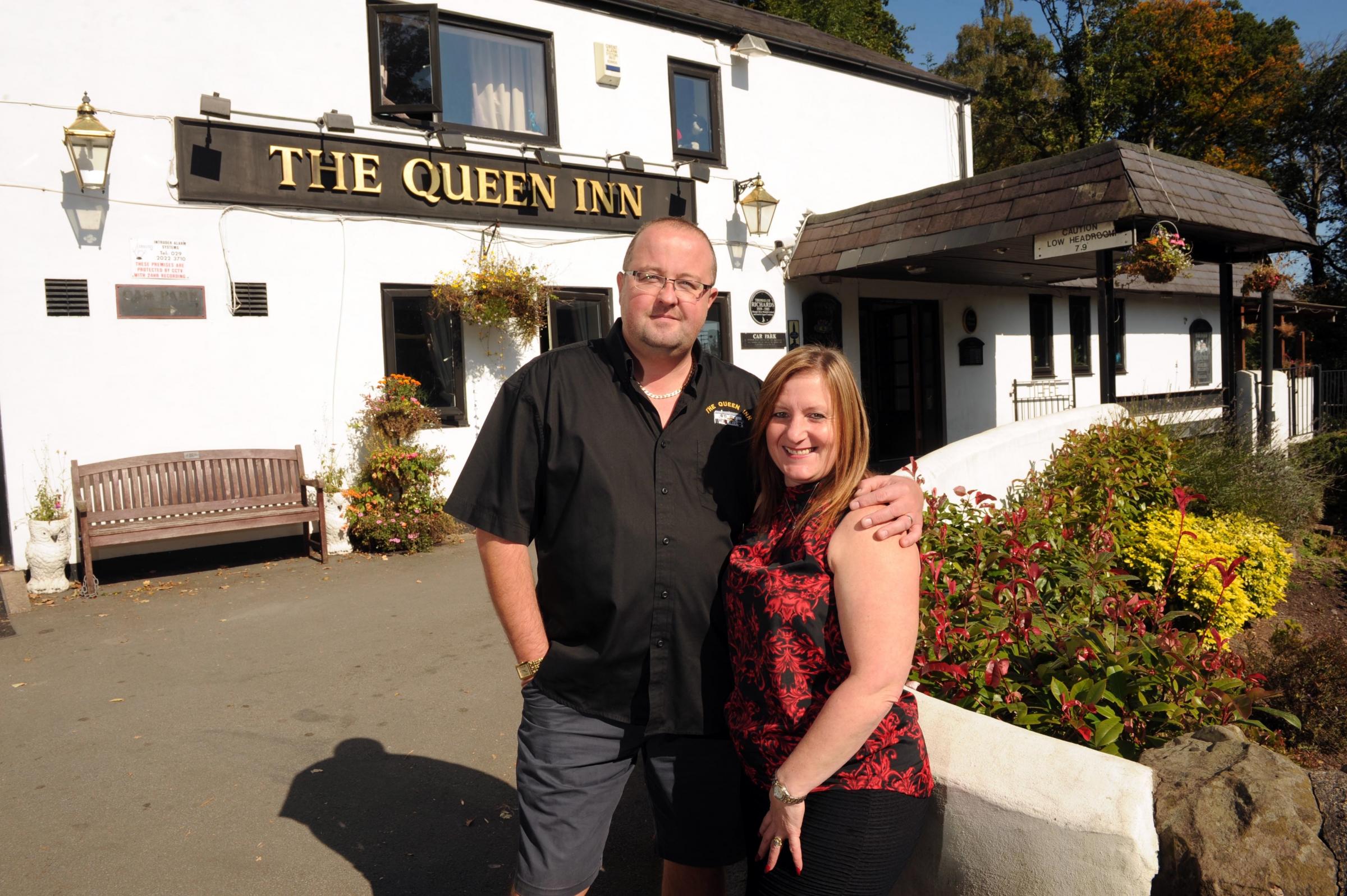 Gareth and Jane Edwards of the Queen Inn, Upper Cwmbran.