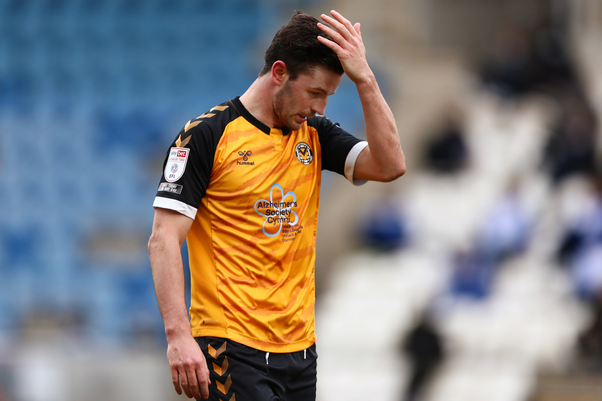 DISAPPOINTED: County striker Padraig Amond reacts after a missed chance