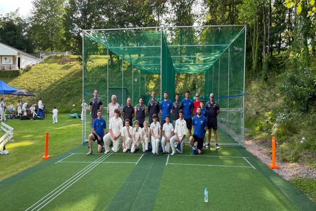 Panteg Cricket Club officially open their new practice nets. Picture: Panteg Cricket Club