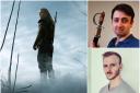 Clockwise from left: Henry Cavill as The Witcher, Jonus Saber, Daniel Chesworth. Picture: Netflix