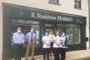 Peter Fox MS visits Shackletons Pharmacy in Abergavenny