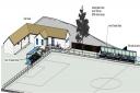 A drawing showing the proposed new stands. Picture: Monmouthshire council/ Maison Design