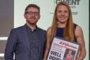 Rosie Eccles accepted the Sporting Hero of the Year award from David Williams of the South Wales Argus