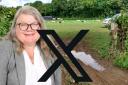 Cllr Sara Burch has resigned her top job after expressing 'regret' over a post she made on X about discussion over this field in Magor as a potential Gypsy Traveller site.