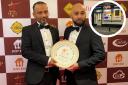 Owners Mohammed Ali and Shumon Uddin celebrate with their award