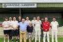 Guilsfield Cricket Club pictured with sponsors last season.