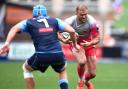 STRONG: Jamie Roberts carries hard for the Dragons on his return to Cardiff