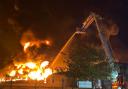 Fire at Blaenavon recycling plant Picture: SWFRS