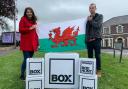 Lorelei Boston and Alex Allen won tech prizes in the treasure hunt in Abergavenny. Picture: Box