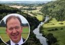 The River Wye (Pixabay) and inset, Jesse Norman MP (LDRS)