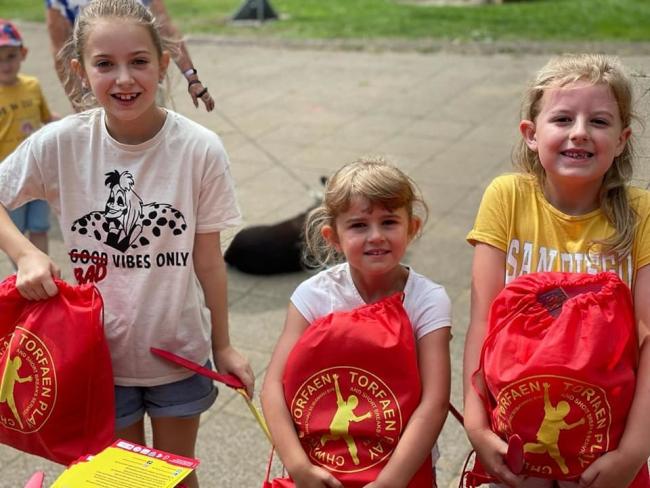 Children in Cwmbran, Pontypool and Blaenavon were given play packs as part of National Play Day. Picture: Torfaen Play Service.