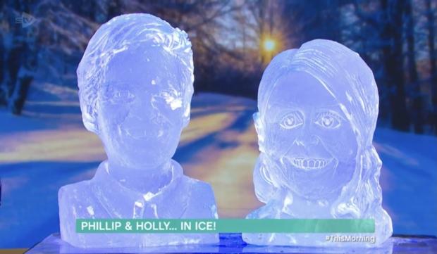 Free Press Series: Ice sculptors of Phillip and Holly. Credit: ITV
