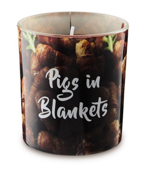 Free Press Series: Pigs in Blankets candle (Aldi)