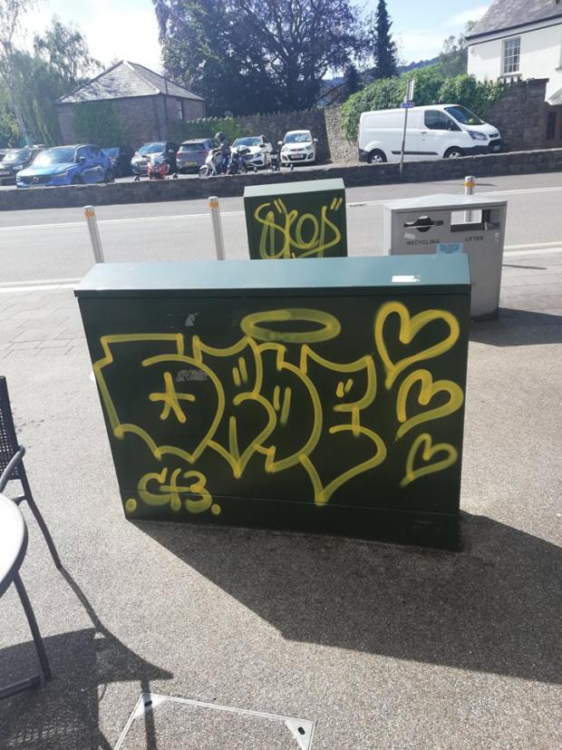 Free Press Series: Graffiti on electrical boxes out the Kings Arms pub. (Picture: Frankie Winters)