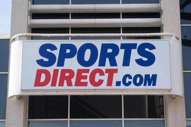 Sports Direct sign. Credit: PA