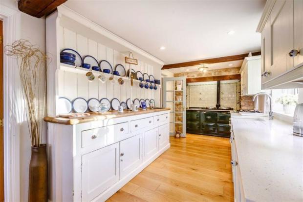 Free Press Series: A view of the kitchen, complete with AGA (Credit: Fine & Country)