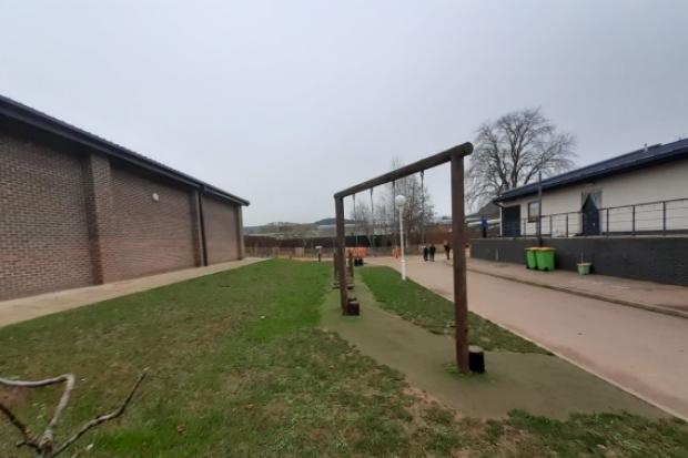 The planned location of the temporary building. Picture: Monmouth Prep School / Monmouthshire council