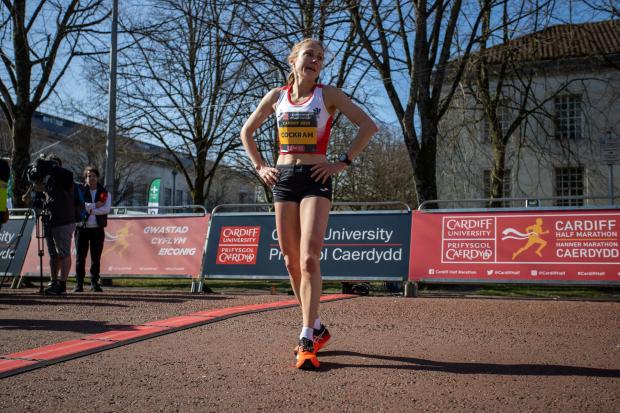 Free Press Series: Natasha Cockram contemplates her Cardiff Half Marathon win in 1:10:47. Photo: Huw Evans Picture Agency