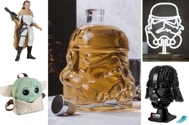 A range of Star Wars gifts. Credit: (top left) Zavvi (bottom left) VeryNeko (middle) Find Me A Gift (top and bottom right) IWOOT.