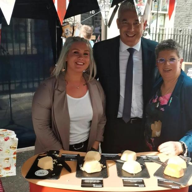Free Press Series: Charlotte Hill and Susan Fiander-Woodhouse of the Blaenafon Cheddar Company at the Spring Showcase. Picture: Charlotte Hill.