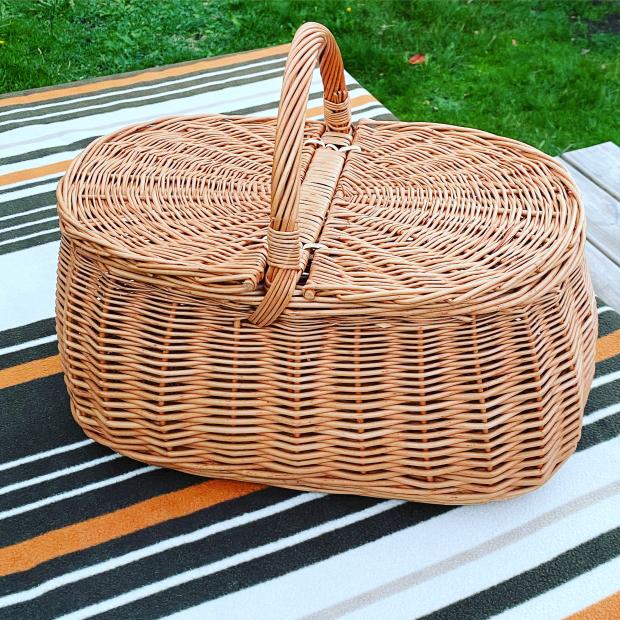 Free Press Series: Oval Wicker Picnic Basket Ollie. Credit: Not On The High Street
