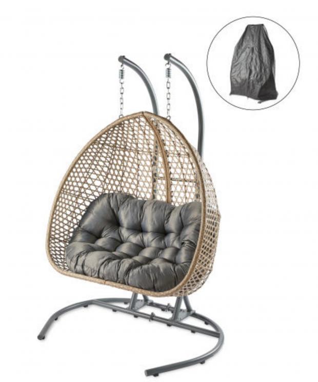 Free Press Series: Large Hanging Egg Chair with Cover. (Aldi)