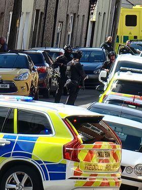 Free Press Series: A heavy police presence in Griffithstown. Picture: Mitch Wilde.