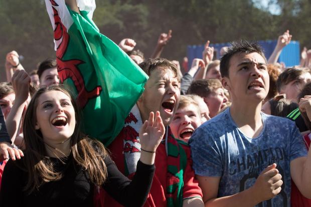 Free Press Series: Supporters watching Wales play Northern Ireland during Euro 2016 at the fanzone in Cardiff (Image: Huw Evans Picture Agency).