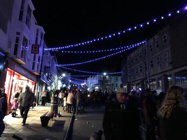 Free Press Series: LIGHTS: The Christmas lights on Chepstow High Street. 2016