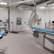 Inside one of the interventional radiology suites at Aneurin Bevan University Health Board's new Grange University Hospital, in Cwmbran.