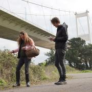 Chloe Newcomb Hodgetts took reporter Dan Barnes foraging near the Severn Bridge Pictures: Ollie Barnes