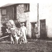 Tom Wait and his family outside the Grade II listed Llanyrafon Mill in the 1920s. Picture: Torfaen Museum.